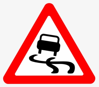 Icyroad - Road Signs Slippery Road, HD Png Download, Transparent PNG