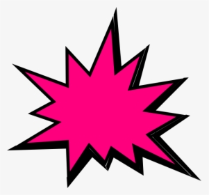 Pink Comic Pow Clip Art At Clker - Pow Comic Clipart, HD Png Download, Transparent PNG