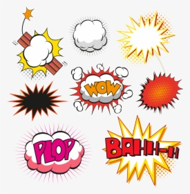 Clipart Black And White Stock Comics Speech Balloon - Explosion Comic Logo, HD Png Download, Transparent PNG