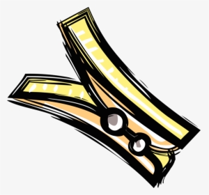 Vector Illustration Of Clothespin Or Clothes-peg Fastener - Logo Jepit Baju Animasi, HD Png Download, Transparent PNG