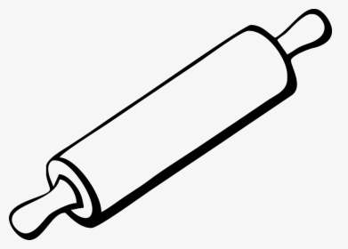 Transparent Clothespin Clipart - Rolling Pin Clipart Black And White, HD Png Download, Transparent PNG