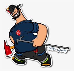 Transparent Fireman Hat Png - Popeye Firefighter, Png Download, Transparent PNG