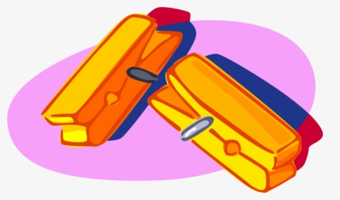Vector Illustration Of Clothespin Or Clothes-peg Fastener, HD Png Download, Transparent PNG