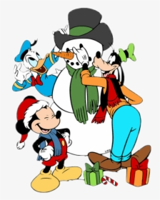 #christmas #cartoon #disney #goofy#mickeymouse #donaldduck - Mickey Donald Goofy Christmas, HD Png Download, Transparent PNG