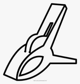 Clothes Pin Coloring Page - Clothespin Coloring, HD Png Download, Transparent PNG
