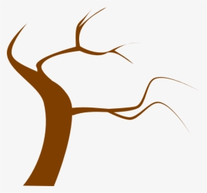 Brown Tree Clip Art - Tree With A Branch Clipart, HD Png Download, Transparent PNG