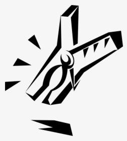 Vector Illustration Of Clothespin Or Clothes-peg Fastener - Clothes Png Logo, Transparent Png, Transparent PNG