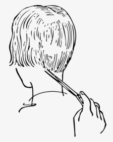 Outline Pictures Of Cutting Hair, HD Png Download, Transparent PNG