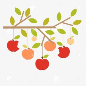 Apple Tree X Cherry Clipart Branch Free Collection - Apple Tree Branch Clip Art, HD Png Download, Transparent PNG