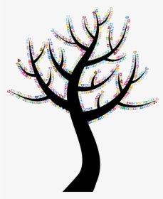 Transparent Branch Clipart - Colorful Tree Png Clipart, Png Download, Transparent PNG