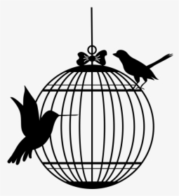 Silueta Jaula De Pajaros , Png Download - Cage Silhouette, Transparent Png, Transparent PNG