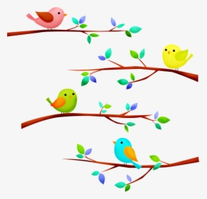 Birds On Tree Branch, Birds, Tree Branch, Animal - Vögel Auf Ast Clipart, HD Png Download, Transparent PNG