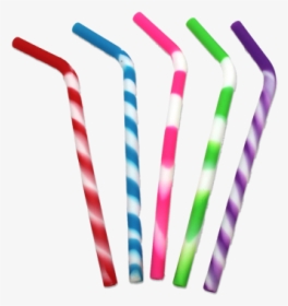 Kitchen Collection Set Of 4 Silicone Straws Assorted - Straws Png, Transparent Png, Transparent PNG