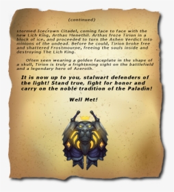 Wow Paladin Class Crest, HD Png Download, Transparent PNG