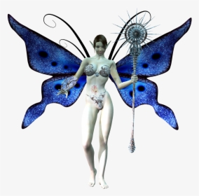 Fairy Wings Staff Free Picture - Fantasy Butterfly Person Png, Transparent Png, Transparent PNG