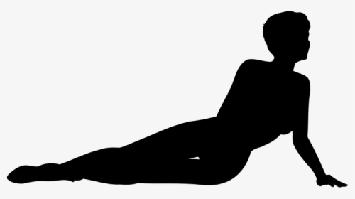Woman Lying In Bed Silhouette Clipart , Png Download - Woman Lying Down Silhouette, Transparent Png, Transparent PNG