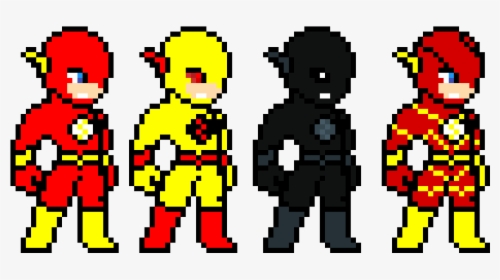 The Flash, Reverse Flash, Zoom, And The Flash - Sprite Pixel Art Character, HD Png Download, Transparent PNG