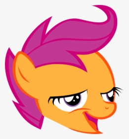 Scootaloo Pink Yellow Nose Vertebrate Head Purple Clip - Mlp Scootaloo Chickun, HD Png Download, Transparent PNG