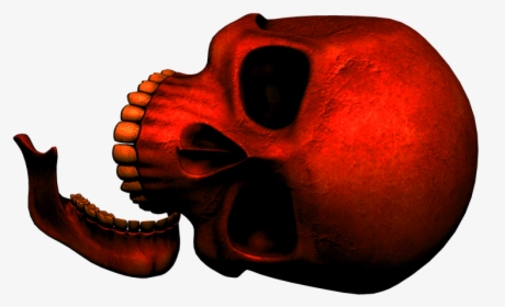 Skull, Red, Death, Gothic, Dark, Day Of The Dead - Transparent Red Skull Png, Png Download, Transparent PNG