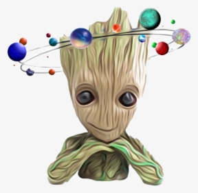 #groot #marvel #comics #space #galaxy #stars #space - Imagem Groot Baby Png, Transparent Png, Transparent PNG