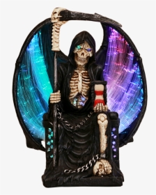 Grim Reaper Skull Throne Fiber Optic Gothic Myth Fantasy - Sculpture, HD Png Download, Transparent PNG
