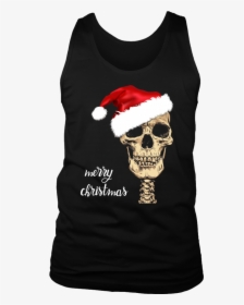 Christmas Gothic Skull T-shirt - T-shirt, HD Png Download, Transparent PNG
