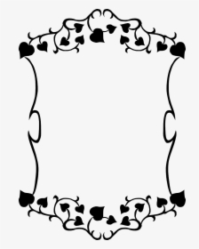 Flower Border Clipart Black And White, HD Png Download, Transparent PNG