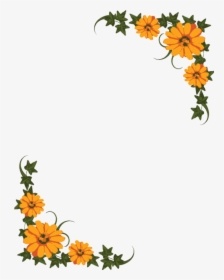Flower Borders And Frames Clipart - Front Page Design Flowers, HD Png Download, Transparent PNG