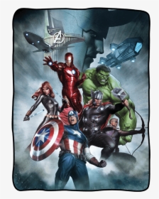Avengers With Loki Fleece Blanket - Avengers Assemble All Avengers, HD Png Download, Transparent PNG