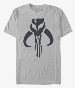 Mandalorian Logo Star Wars T-shirt - Mandalorian Symbol Boba Fett, HD Png Download, Transparent PNG