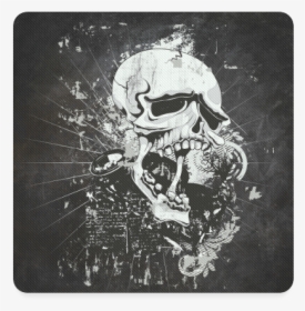 Dark Gothic Skull Square Coaster - Macbook Air Case Skull, HD Png Download, Transparent PNG