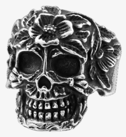 Gothic Badass Biker Skull Ring - Skull, HD Png Download, Transparent PNG