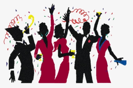 New Year Party Cartoon, HD Png Download, Transparent PNG