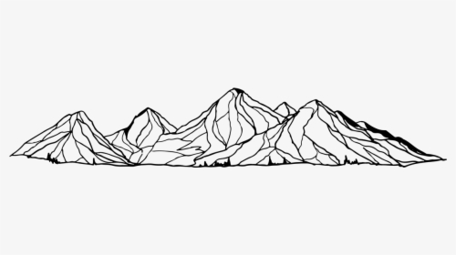 Drawing Transparent Mountain - Black Mountain Sketch Png, Png Download, Transparent PNG