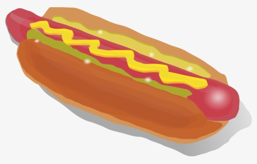 Clip Art Hot Dogs In Mouth - Hotdog Clipart Transparent Background, HD Png Download, Transparent PNG