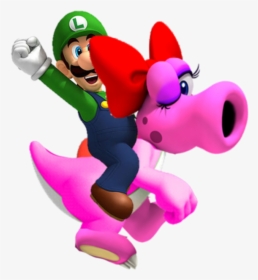 Super Mario Bros - Luigi On Yellow Yoshi, HD Png Download, Transparent PNG