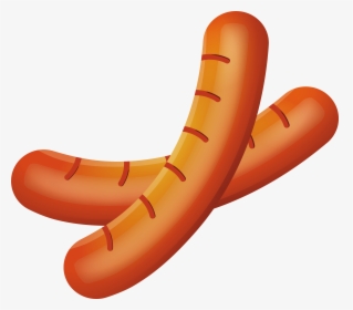 Transparent Bratwurst Clipart - Hot Dogs On Fork Clipart, HD Png Download, Transparent PNG