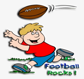 Images For Cartoon Kids Playing Football - Kids Playing American Football Clipart, HD Png Download, Transparent PNG