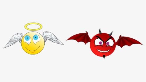 Angel And Devil Clipart , Transparent Cartoons - Angel And Demon Cartoon, HD Png Download, Transparent PNG