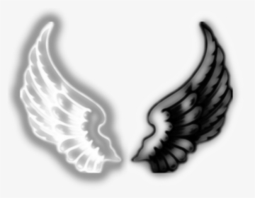 #wings #asthetic #asthetics #angel #devil #demon #wing - Angel And Demon Wings, HD Png Download, Transparent PNG