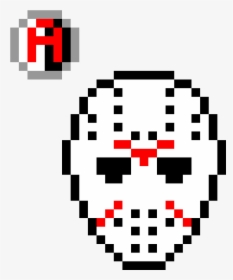 Hockey Mask Pixel Art Clipart , Png Download - Jason Voorhees Pixel Art, Transparent Png, Transparent PNG