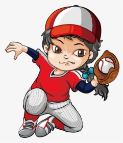 Kids Baseball Clipart Mama - Kid Baseball Player Clipart, HD Png Download, Transparent PNG