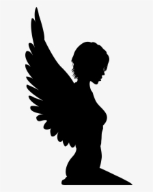 Woman With Wings Silhouette - Silhouette Of Woman With Wings, HD Png Download, Transparent PNG