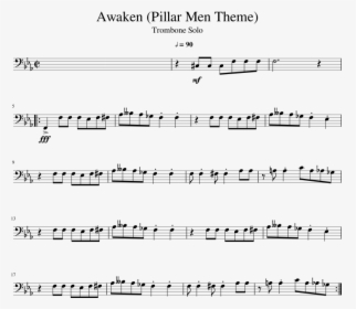 Transparent Jojo Sound Effects Png - Pillar Men Theme Music Sheet Piano, Png Download, Transparent PNG