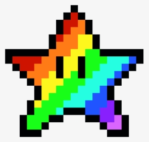 Mario Star Pixel Art Maker Rh Pixelartmaker Com Pixel - Super Mario Rainbow Star, HD Png Download, Transparent PNG