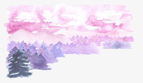 Purple Watercolor Illustration Transparent - Purple Watercolor Png, Png Download, Transparent PNG