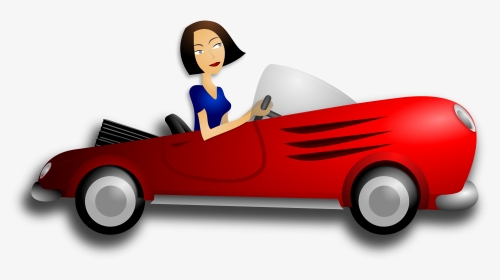 Png Woman Driving - Clip Art Girl Driving Car, Transparent Png, Transparent PNG