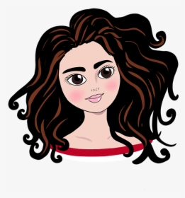 Brunette, Girl, Hair, Portrait, Female, Face, Woman - Illustration, HD Png Download, Transparent PNG