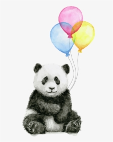 Watercolor Panda, HD Png Download, Transparent PNG