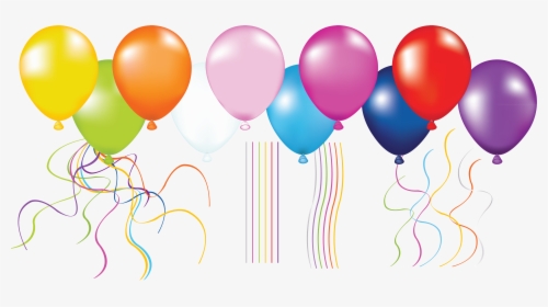 Flying Spiral Balloons - Transparent Background Balloon Clipart, HD Png